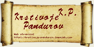 Krstivoje Pandurov vizit kartica